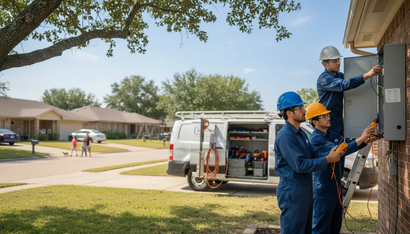 Certified electrician providing emergency electrical services in Cushing, TX